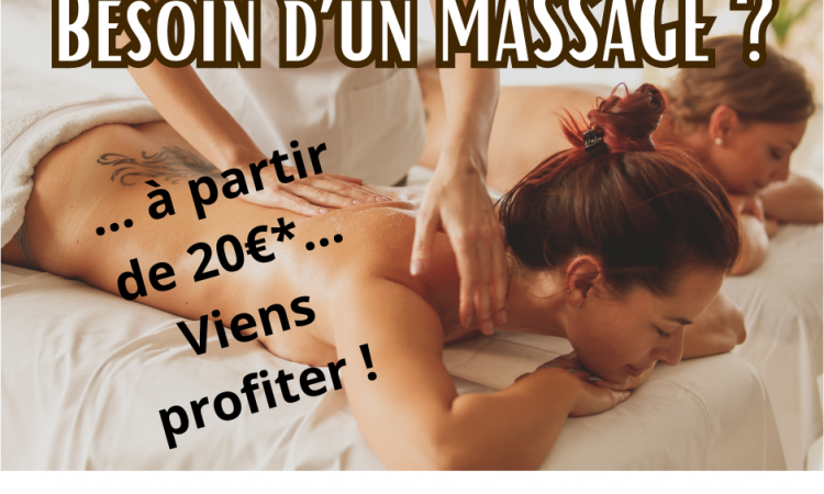 happy hours Massage 1€ la minute La Possession La Réunion